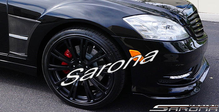 Custom Mercedes S Class  Sedan Front Lip/Splitter (2010 - 2013) - $490.00 (Part #MB-039-FA)